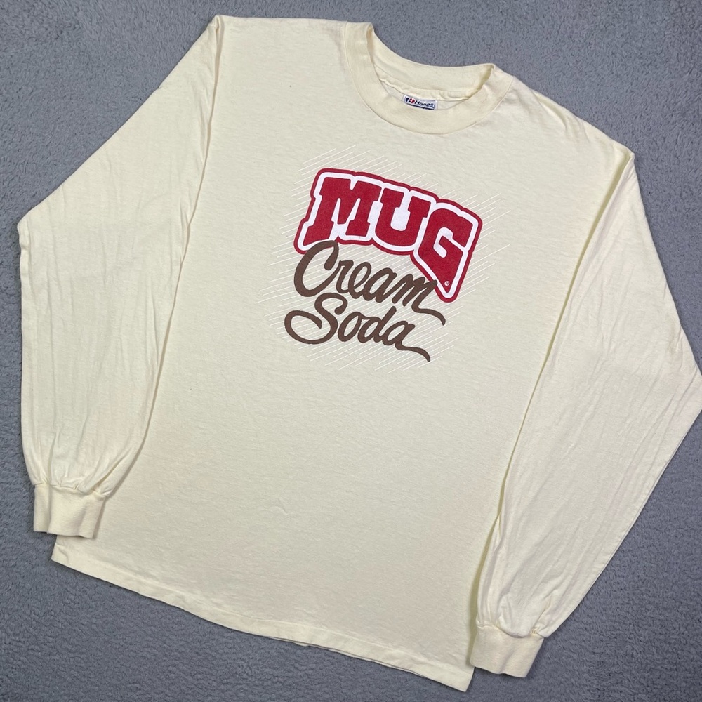 Vintage 90s mug cream‎ soda long sleeve T-shirt